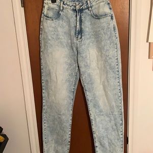 Light Blue Bleach Wash Denim